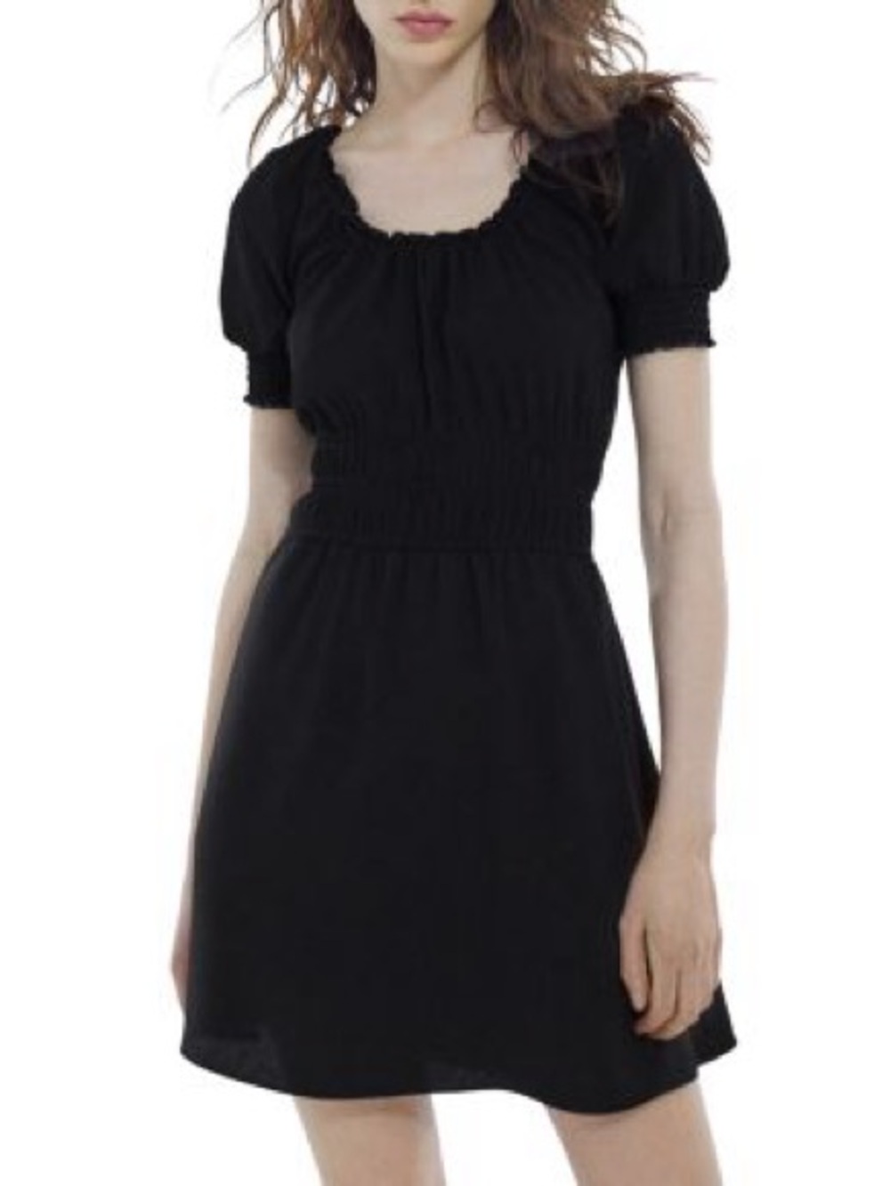 The Kooples Paris Black Smocked Mini Dress Size XS/S NWT